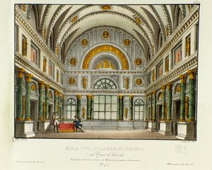Vue du palais du roi de Syracuse Argirio Scénographie pour la représentation à Milan en 1829 de l