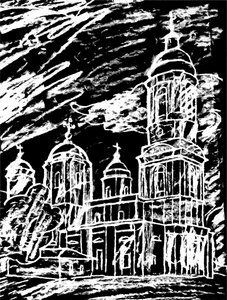 Église sous les nuages, 2020 - Alex Caminker