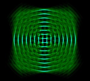 géométrique optique en vert, 2017 - Alex Caminker