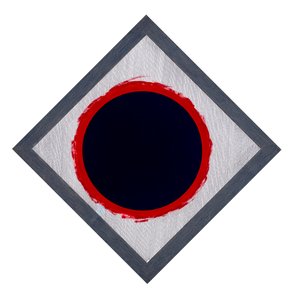 Cercle bleu sur diamant rouge - Alex Dunn