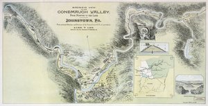 Vue aérienne de la vallée de Conemaugh de Nineveh au lac, Johnstown, Pa. : d