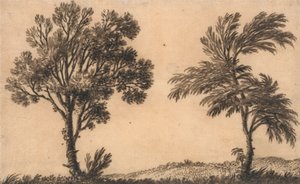 Étude de deux saules - Alexander Cozens