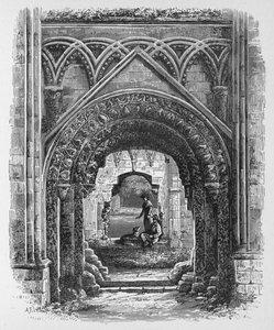 Porte de la chapelle Saint-Joseph, abbaye de Glastonbury