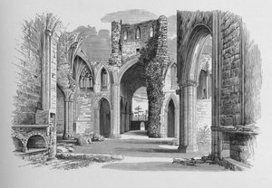 Nef et bas-côtés nord et sud, Abbaye de Melrose, vers 1880, 1897