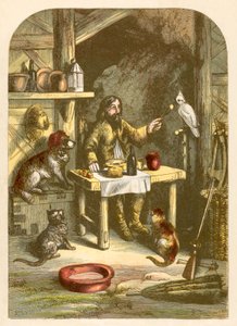 Robinson Crusoé à dîner avec sa petite famille