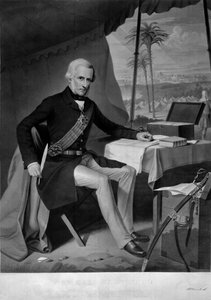 Le Héros de Lucknow (gravure au pointillé, colorée)