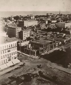 Vue est-sud-est depuis la coupole du palais de justice à Chicago - Alexander Hesler
