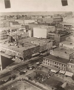 Vue nord-est depuis la coupole du palais de justice à Chicago, 1858 - Alexander Hesler
