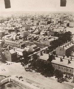 Vue sud-ouest depuis la coupole du palais de justice à Chicago, 1858 - Alexander Hesler