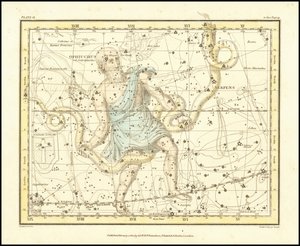 1822 - Alexander Jamieson - Ophiuchus et Serpent (et Scutum Sobieski) - Alexander Jamieson