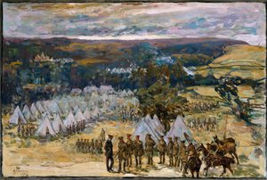 Le maréchal Lord Kitchener inspectant le 10e bataillon, régiment de York et Lancaster à Halton, 1914