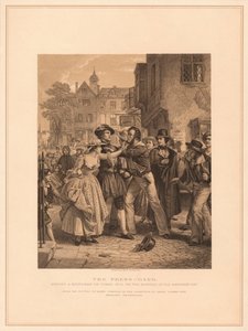 La presse-gang : saisissant un batelier sur Tower Hill le matin de son mariage, 1878 - Alexander Johnston