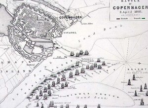 Plan de la bataille de Copenhague, 2 avril 1801, c.1830s
