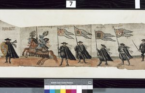 Détail de La Procession Funéraire de Huntly, dit avoir été utilisé pour les obsèques de George 1er, Marquis de Huntly
