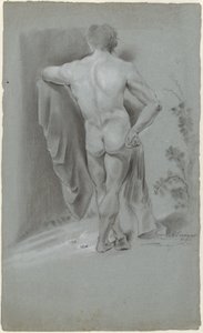 Nu masculin debout, vu de dos