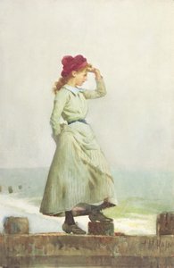 Jeune fille sur le muret