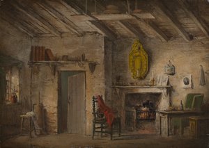 Décor de scène pour Heart of Midlothian ; Cottage des Deans - Alexander Nasmyth