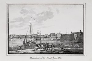 Le quai Petrovsky à Saint-Pétersbourg, le soi-disant bagarreur Gagarinsky, Série Vues de Saint-Pétersbourg