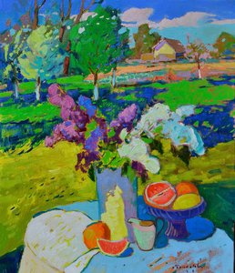 Nature morte au jardin printanier - Alexander Shandor