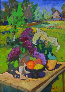 Nature morte dans un jardin en fleurs de lilas - Alexander Shandor