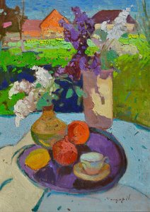 Nature morte dans un jardin haut en couleur - Alexander Shandor