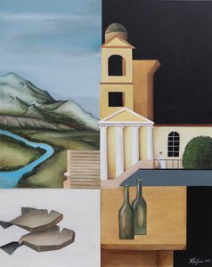 Composition surréaliste fragmentée