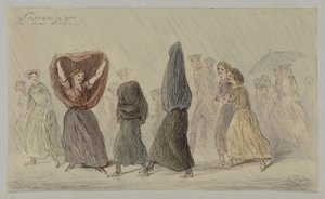 Ouvrières sous la pluie - Alexander Ver Huell