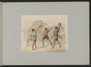 Homme avec une tête coupée dans une foule