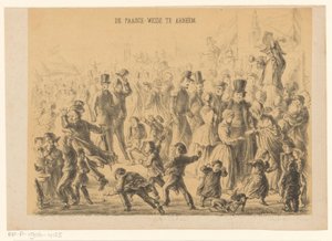 Personnes sur la prairie de Pâques à Arnhem