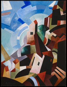 Ville italienne au bord de la mer, vers 1917