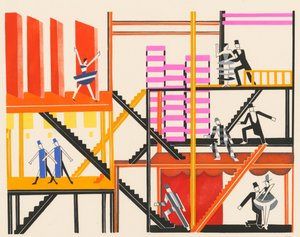 Décor de théâtre du portfolio Décors de Théâtre, 1930 - Alexandra Alexandrowna Exter