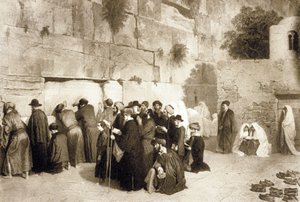 Juifs au Mur des Lamentations, Jérusalem, c.1880
