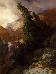 Gorge de haute montagne (vallée de Handegg dans le canton de Berne) - Alexandre Calame