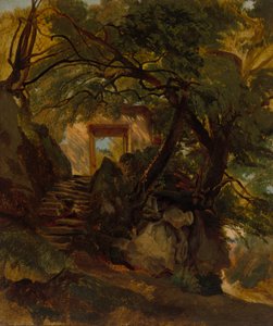 Escalier dans le parc de la Villa Chigi di Ariccia