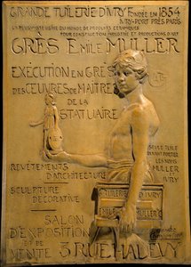 Publicité pour la manufacture de grès Muller