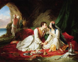 Byron en Don Juan, avec Haidee, 1831 - Alexandre Colin