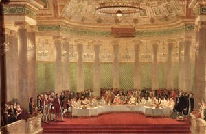 Le banquet pour le mariage de Napoléon Bonaparte (1769-1821) et Marie-Louise de Habsbourg-Lorraine (1791-1847) 1810 - Alexandre Dufay