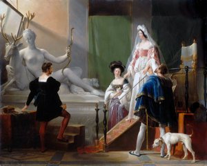 Diane de Poitiers visitant Jean Goujon