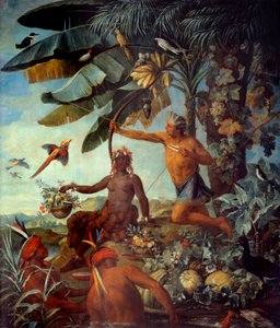 Pêcheurs et chasseurs indiens. Peinture de François Desportes (1661-1743) XVIIIe siècle Marseille, Musée des Beaux-Arts