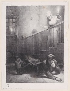 Une chute dans les escaliers, 1834-35