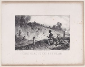 Chasse à un furet avec des blancs, de la série Scènes de chasse, 1829