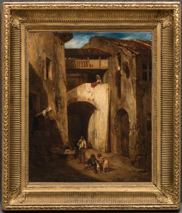 Cour italienne - Alexandre Gabriel Decamps