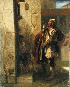 Pifferaro devant une Madone, 1847