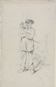 Marin avec un singe - Alexandre Gabriel Decamps