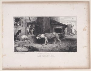 Le Chenil, de la série Scènes de chasse, 1829