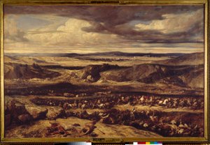 La défaite des Cimbres ou le général romain Marius défait les Cimbres dans la plaine de Provence