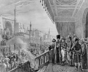 Célébration de la Fête de Mohammed, au Caire, 6 Fructidor An VI (23 août 1798) gravé par Charles Etienne Pierre Motte (1785-1836)