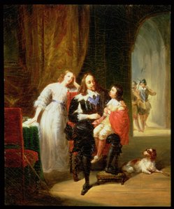 Charles Ier (1600-49) en attente de son procès, le Prince Henri (1640-60) assis sur ses genoux