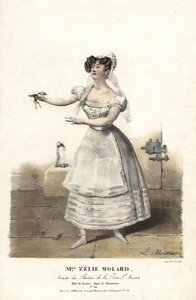 Danseuse Mlle Zélie Molard et Louise dans Le Déserteur de François-Alexis Blache Jr., chorégraphié par Dauberval, Théâtre de la Porte St. Martin