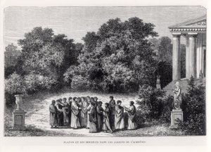 Platon et ses disciples dans le jardin de l